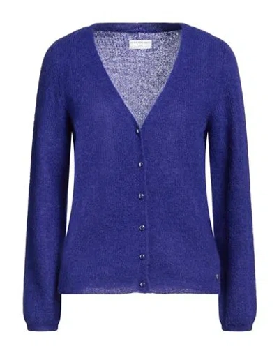 Des Petits Hauts Woman Cardigan Purple Size 0 Mohair Wool, Baby Alpaca Wool, Polyamide
