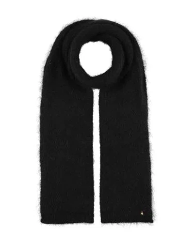 Des Petits Hauts Woman Scarf Black Size - Superkid Mohair, Merino Wool, Polyamide, Elastane