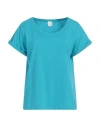 Des Petits Hauts Woman T-shirt Azure Size 2 Cotton In Blue