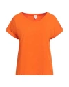Des Petits Hauts Woman T-shirt Orange Size 3 Cotton