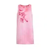 Des_phemmes Beaded Satin Minidress In Bubble Pink