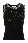 Des_phemmes Crystal Degrade Tank Top In Black