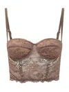 Des Phemmes Bustier Top In Coffee