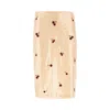 Des_phemmes Cherries Embroidery Sequinned Skirt In Pink