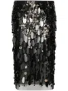 Des_phemmes Woman Midi Skirt Black Size 8 Nylon In Black