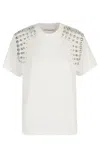 Des_phemmes Embellished Jersey T-shirt In White