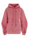 Des_phemmes Crystal-embellished Hoodie In Pink