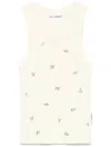 Des_phemmes Crystal-embellished Top In Yellow