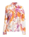 Des_phemmes Woman Denim Shirt Mauve Size 4 Cotton In Purple