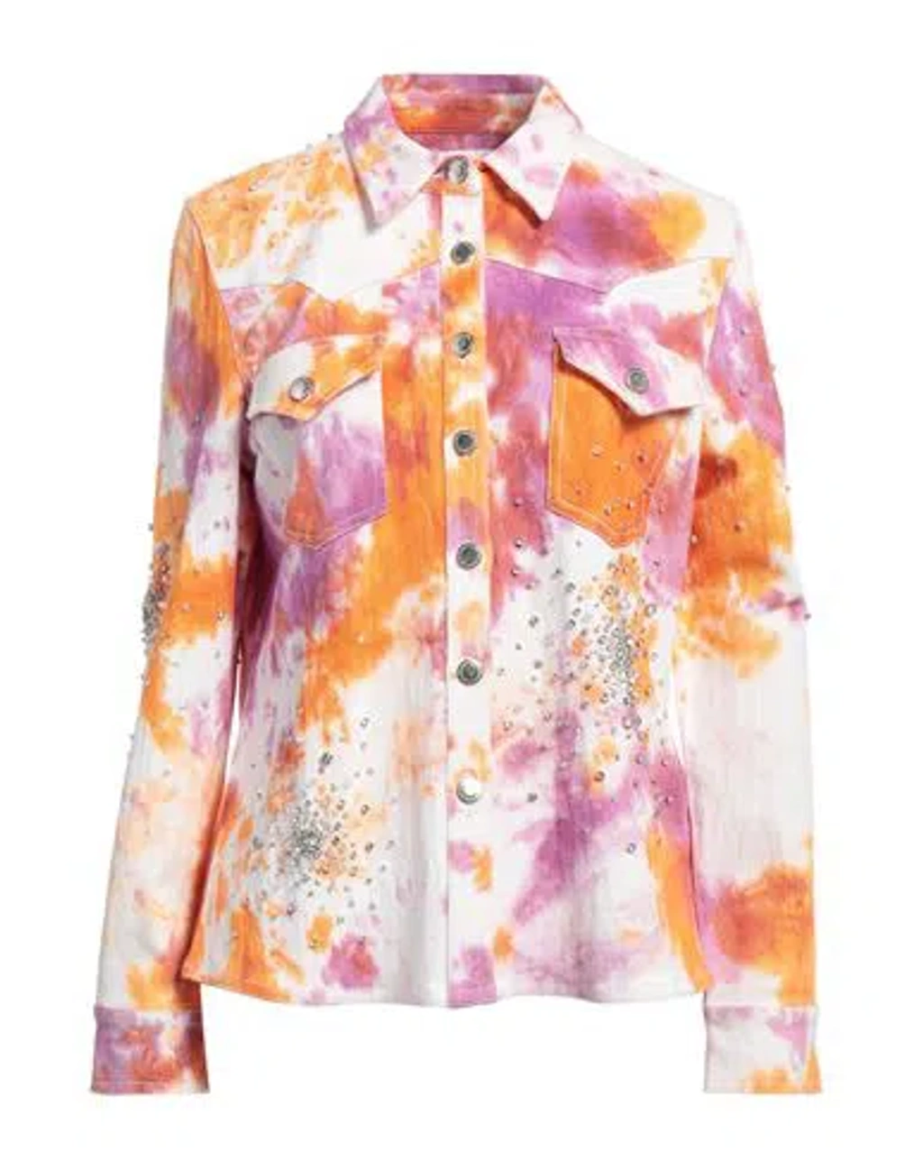 DES_PHEMMES 売れ筋商品|||デス フェム シャツ トップス レディース Denim shirts Purple Des_phemmes Woman Denim Shirt Mauve Size 4 Cotton In Purple