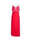 Des_phemmes Woman Midi Dress Red Size 4 Silk In Red
