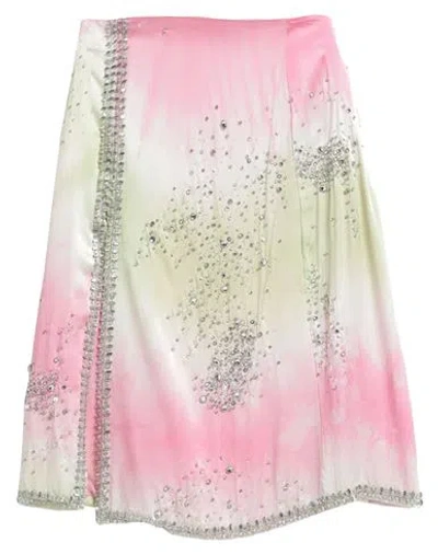 Des Phemmes Des_phemmes Woman Midi Skirt Pink Size 6 Silk