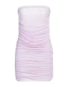 Des_phemmes Woman Mini Dress Lilac Size 8 Nylon, Elastane In Purple