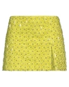 Des_phemmes Green Mini Skirt With Crystal All Over In Organza Woman In Green