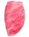 Des_phemmes Woman Mini Skirt Fuchsia Size 8 Nylon In Pink