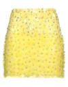 Des_phemmes Woman Mini Skirt Yellow Size 6 Nylon In Yellow