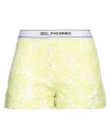 Des Phemmes Des_phemmes Woman Shorts & Bermuda Shorts Lime Green Size 6 Nylon, Cotton
