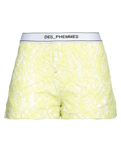 Des Phemmes Des_phemmes Woman Shorts & Bermuda Shorts Lime Green Size 6 Nylon, Cotton