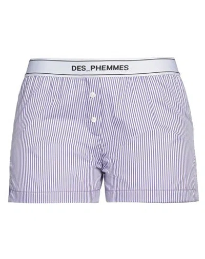 Des Phemmes Des_phemmes Woman Shorts & Bermuda Shorts Purple Size 8 Cotton