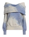 Des_phemmes Woman Sweater Light Blue Size 6 Wool In Blue