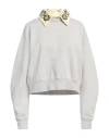 Shop Des Phemmes Des_phemmes Woman Sweatshirt Light Grey Size 8 Cotton, Polyester