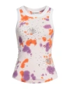 Des_phemmes Tie Dye Splash Embroidery Tank Top In Pink