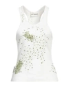 Des_phemmes Woman Tank Top White Size 4 Cotton, Elastane