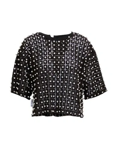 Des Phemmes Des_phemmes Woman Top Black Size 6 Cotton
