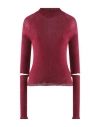 Des_phemmes Woman Turtleneck Fuchsia Size 4 Viscose, Polyester, Metallic Polyester In Pink