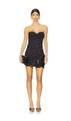 Des_phemmes Ruched Cherry Polka-dot Dress In Black & Lipstick