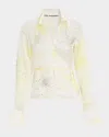 Des_phemmes Embellished Tie-dye Wrap Shirt In Whitelemonade