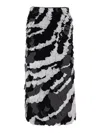 Des_phemmes Sequinned Midi Skirt In White