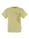 Des_phemmes Floral-embroidered T-shirt In Yellow