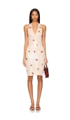 Des_phemmes Halter Neck Dress In Nude