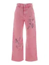 Des Phemmes Denim Pants Feature A Wide Leg Silhouette