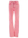 Des_phemmes Garment-dyed Jeans In Pink