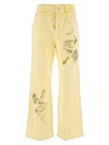 Des_phemmes Cargo Denim Pant In Yellow