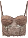 Des Phemmes Bustier Top In Brown