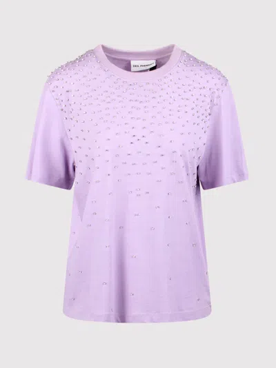 Des Phemmes Lavander T-shirt Decorated With Crystals In Purple
