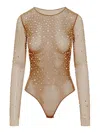 Des_phemmes Long, Sleeved Tulle Bodysuit