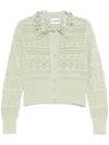Des Phemmes Openwork Cardigan In 绿色