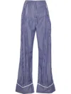 Des_phemmes Pleat-detail Striped Trousers In Blue