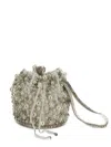 Des_phemmes Pearl-embellished Bucket Bag In Nude