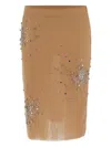 Des_phemmes Rhinestone-embellished Skirt In Neutrals