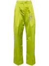 Des_phemmes Rhinestone-embellished Trousers In Green