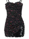 Des_phemmes Ruched Cherry Polka-dot Dress In Black
