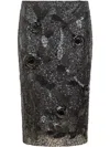 Des_phemmes Skirt With Floral Pattern In Black