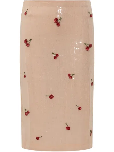 DES_PHEMMES SEQUIN-EMBELLISHED SKIRT