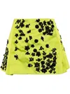 Des_phemmes Embellished Duchesse Mini Skirt In Yellow