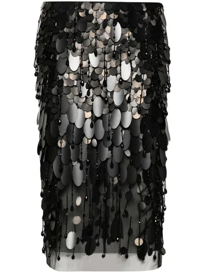 Des_phemmes Woman Midi Skirt Black Size 8 Nylon